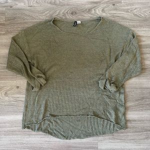 Sage green H&M knit sweater. Size large